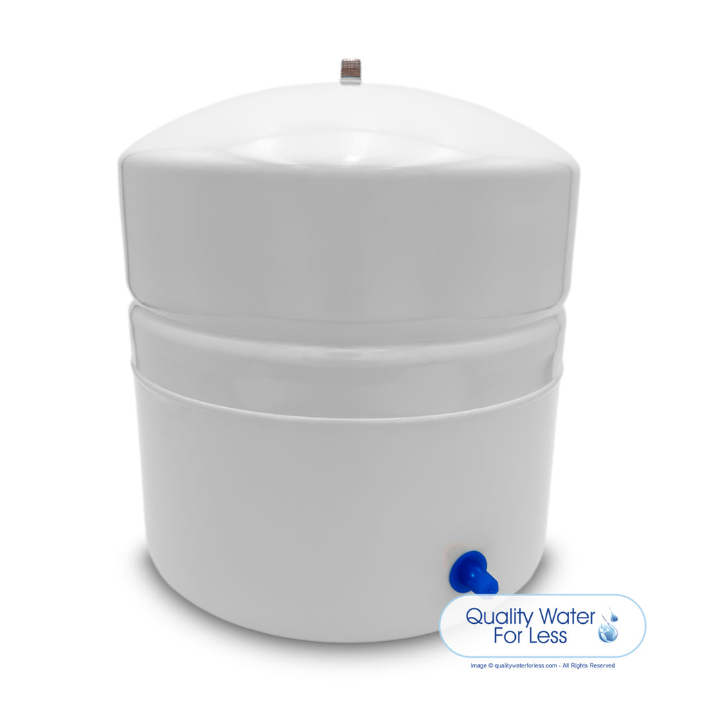 Storage Tank, White Steel, 4.4 Gal. - 1/4" (11"x14") | Reverse Osmosis | qualitywaterforless.com