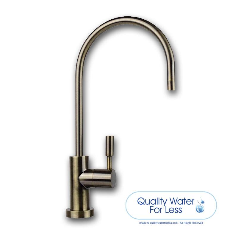 Liquatec EC25 Contemporary Ceramic Disc Faucet- Antique Brass | Reverse Osmosis | qualitywaterforless.com